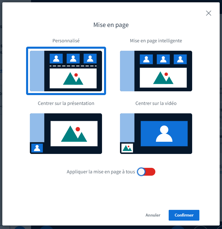 Overview of display possibilities