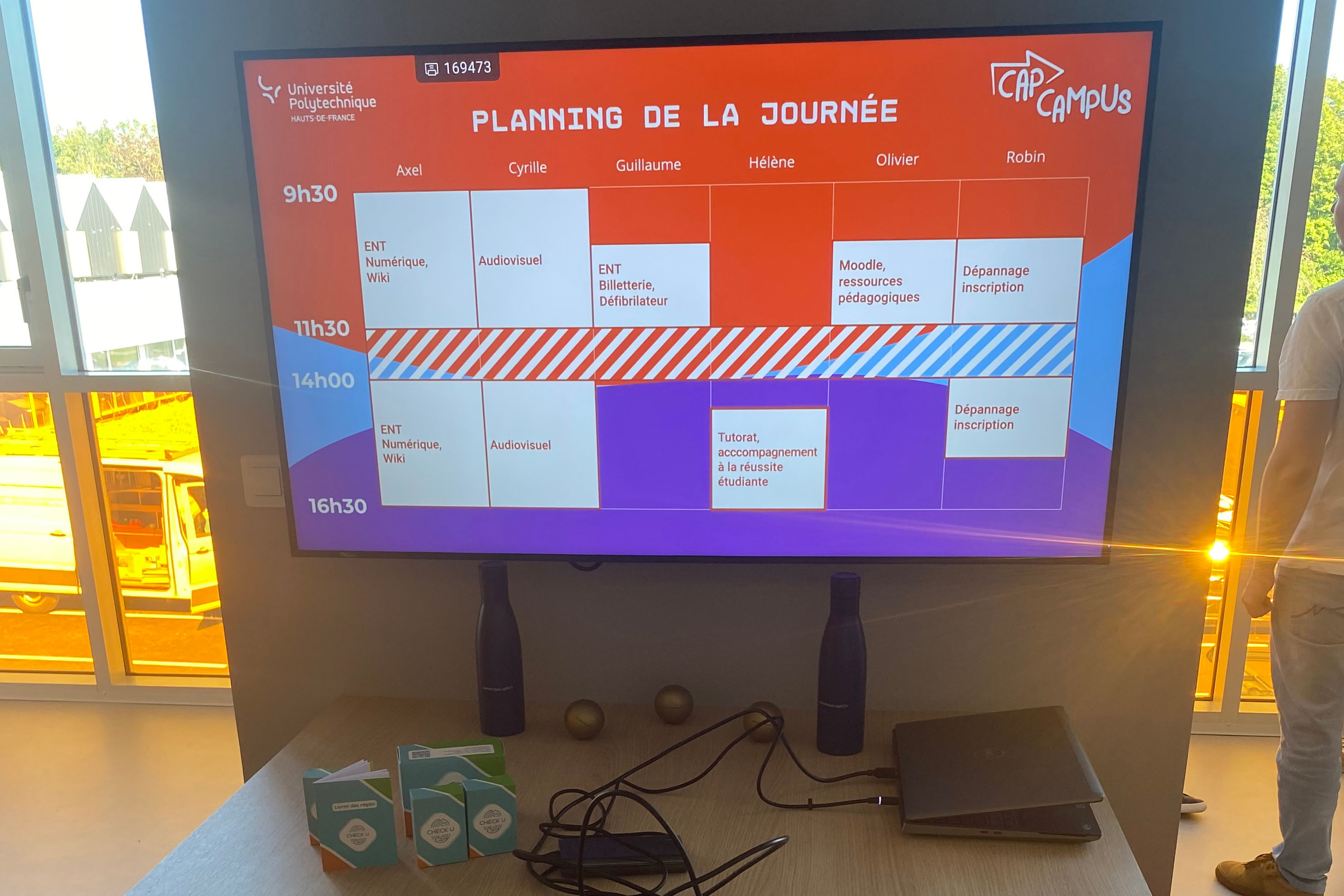 Planning de cap campus sur un écran