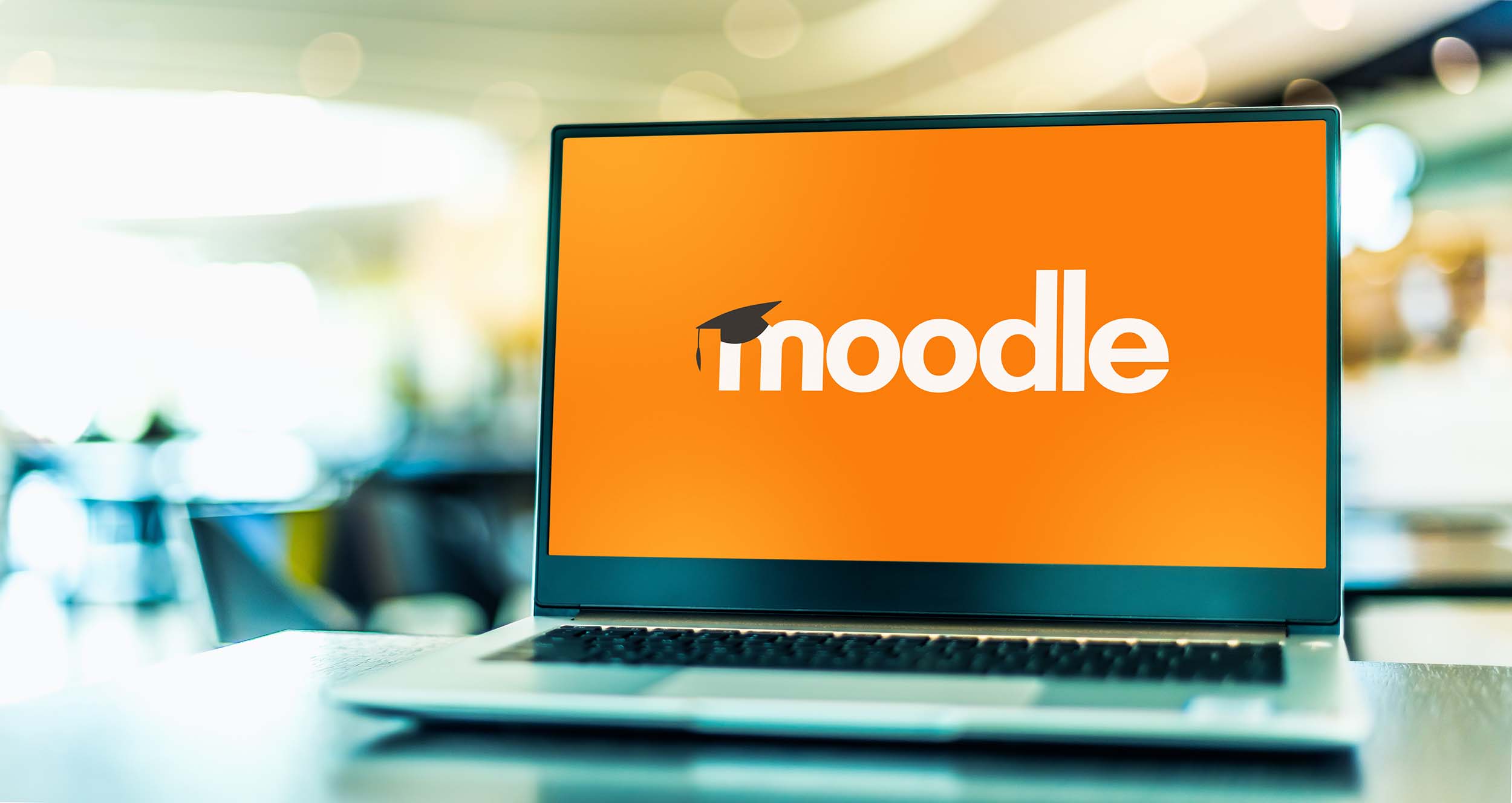 Moodle on a laptop