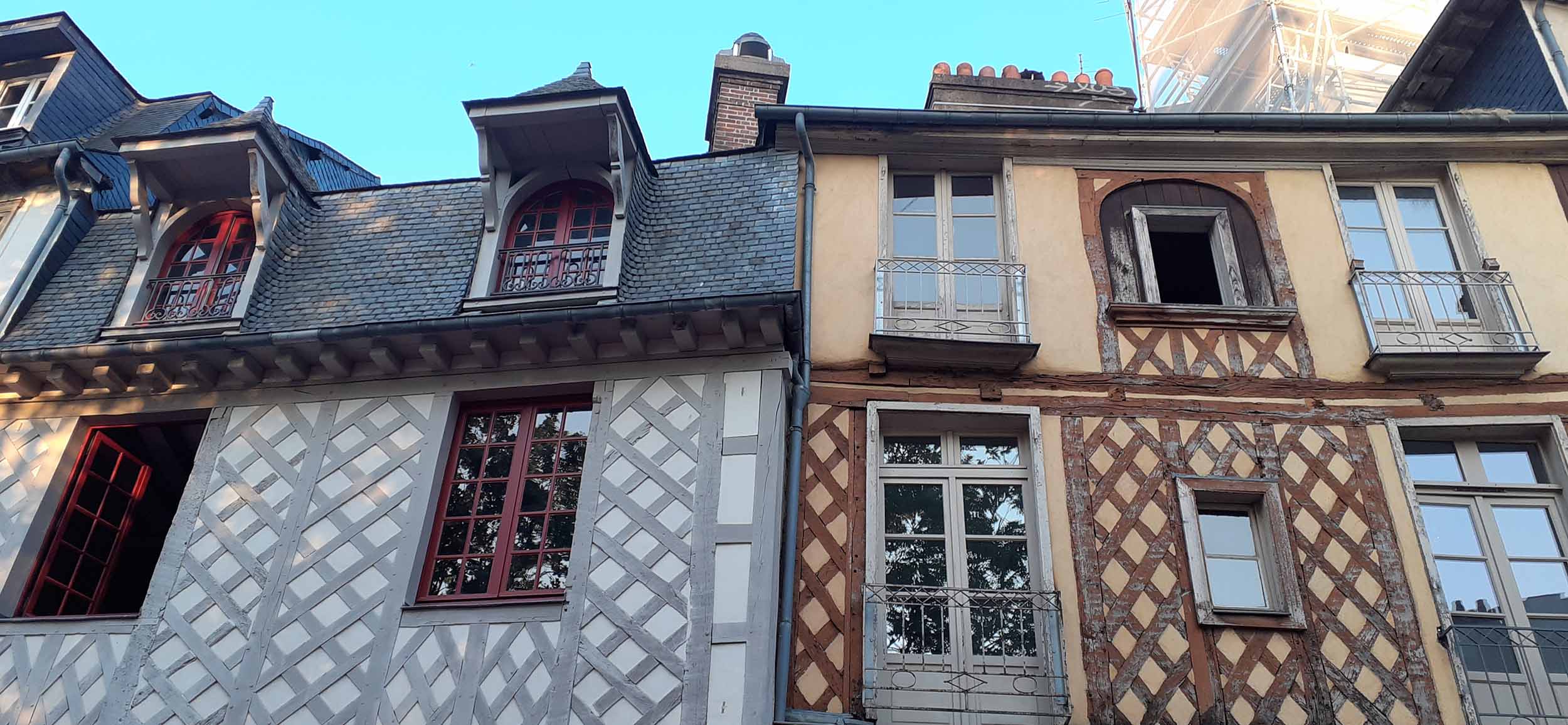 Facade of Place Saint-Anne in Rennes