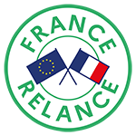 Logo France Relance avec le drapeau français et européen