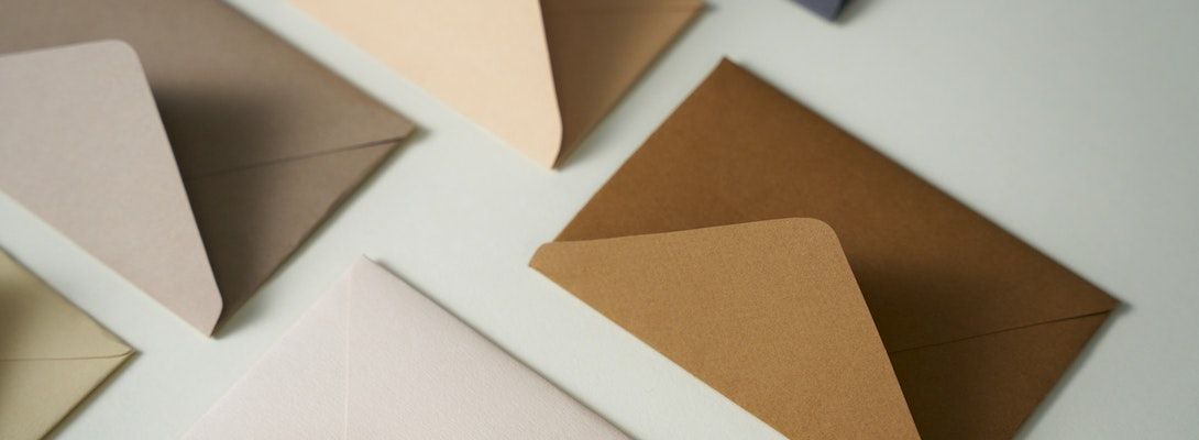 Envelopes on a table